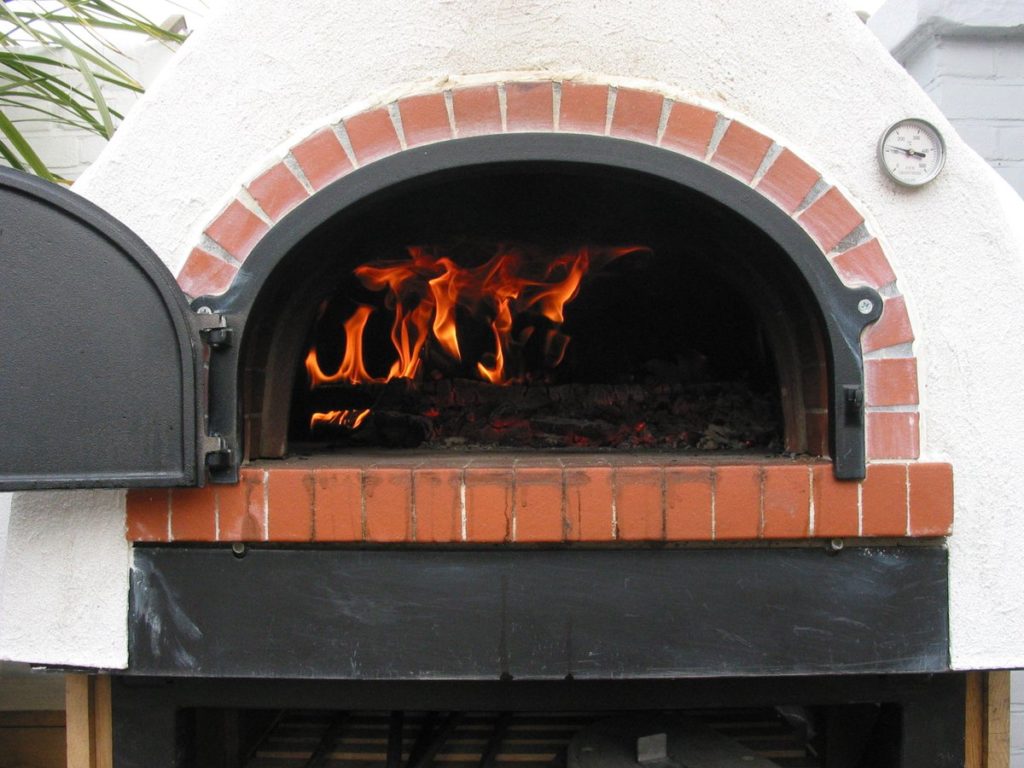 First firing, Half Moon Pub Putney, pizza oven