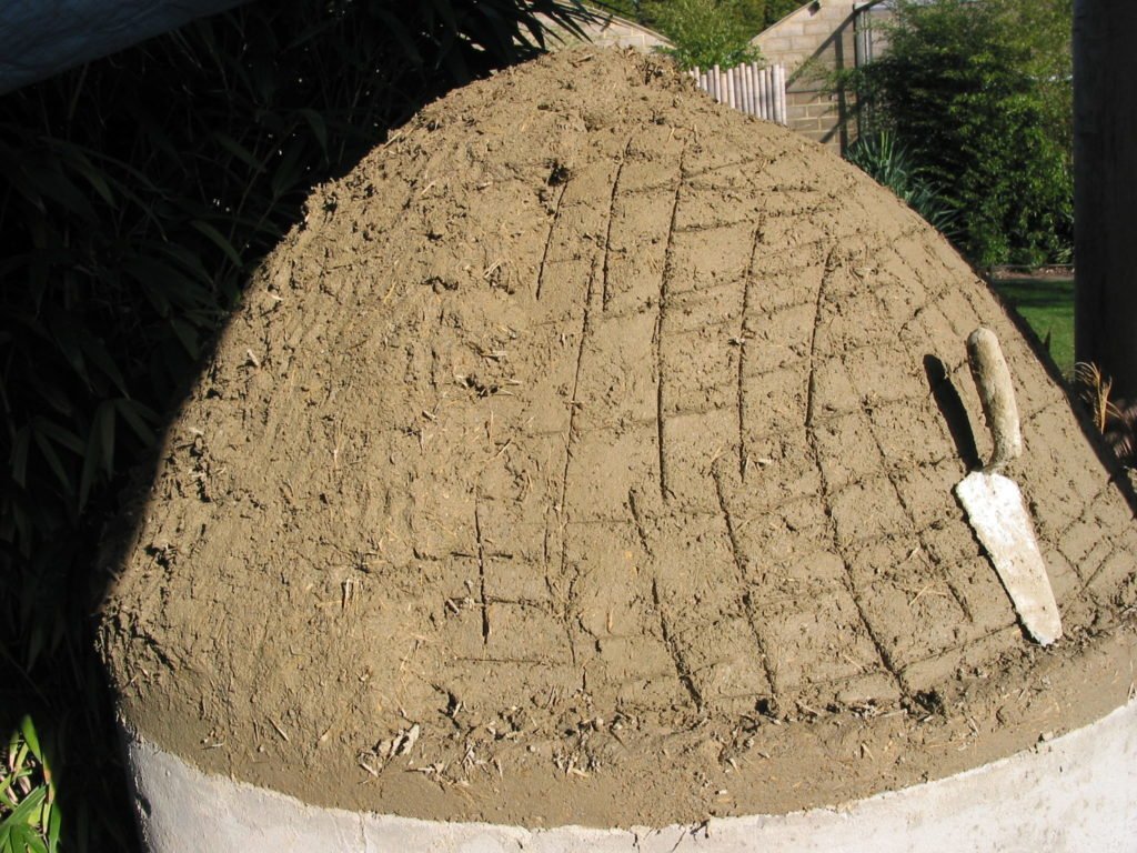 Inner layer of clay applied