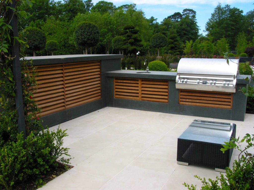 outdoor kitchen design, stone, Firemagic bbq,