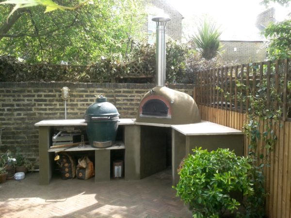 garden cooking station, Nunhead, Four grand Mere 700A+, Le Flamme, Big Green Egg, outdoor kitchen, outdoor kitchen UK, garden pizza oven,