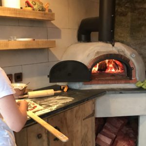 oven with two entry arches, pizza oven, four grand-mere, wood-fired oven