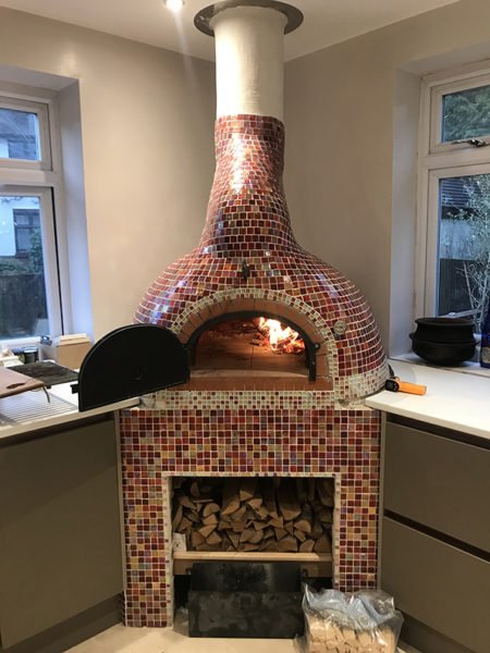 mosaic pizza oven, wood-fired oven, wood burning oven, Four grand-mere, F700, brick oven