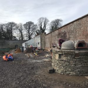 outdoor kitchen, walled garden oven, Corsley House, BA12, outdoor oven, wood-fired oven, outdoor cooking, four grand-mere